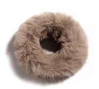 5 pezzi Scrunchies da donna, in peluche, fascia elastica per capelli, morbida, adatta per autunno e inverno, caffè