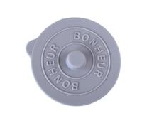 5 pezzi semplice tinta unita concavo lettera in rilievo gomma di silicone copertura integrata tazza acqua creativa coperchio della polvere rotondo fredda per Tisane(Gray)