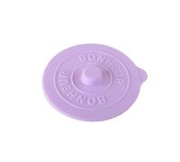 5 pezzi semplice tinta unita concavo lettera in rilievo gomma di silicone copertura integrata tazza acqua creativa coperchio della polvere rotondo fredda per Tisane(Purple)