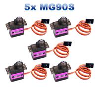 5 pezzi servo MG90S ingranaggi metallici mini micro JR spina aereo timone 13 g