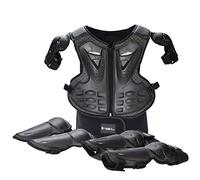 5 Pezzi Set Armatura Moto Per Bambini, Armatura Da Moto Protezione Di Motocross Per Bambini Ginocchiere Traspiranti Gomito Pettorina Per Tutti I Terreni, Ciclismo, Sci, Pattinaggio 1,One Size