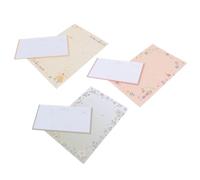 5 Pezzi Set Carta da Lettere Buste Floreali A5 Elegante | Corrispondenza e Fai, Stile Chic, Adatto a Studenti e Insegnanti, Cancelleria in Carta Colore Casuale