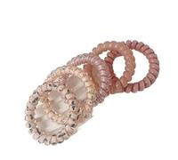 5 pezzi Set cavo telefonico Scrunchies Legami for capelli a spirale Sfumatura di colore Stampa a scacchi Cavo Fascia elastica for Accessori for per coda di cavallo(Color7)