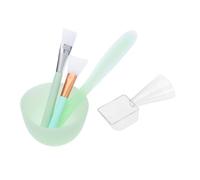 5 Pezzi Set Ciotola Leggero in Silicone Verde, per Maschera Viso | Uso Domestico e Viaggio, Facile da Pulire, Flessibile, Pratico Ogni Giorno, Accessori Skincare