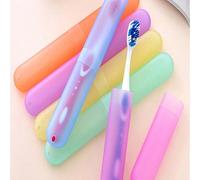 5 pezzi/Set Custodia per spazzolino da denti colore casuale, set da viaggio portatile, copri testina spazzolino in feltro opaco colore caramella, scatola di stoccaggio per strumenti dentali anti-polve