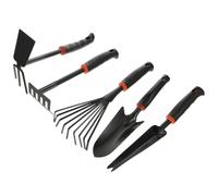 5 Pezzi Set da Giardinaggio Cinque Pezzi Pala Piccola in Ferro Nero | Leggera e Portatile, Impugnatura Confortevole, Uso per Lavori di Giardinaggio e Fioristi