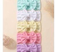 5 pezzi Set di accessori per capelli da bambino con fiocchi carini in colori dopamina estivi, adatti per l'uso quotidiano in tutte le stagioni Tagli UnicaColore unicoPoliammide