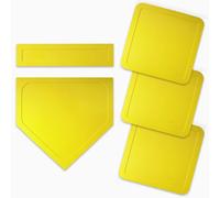 5 Pezzi Set di Basi da Baseball in Gomma Resistenti Piastre di Gomma Leggero