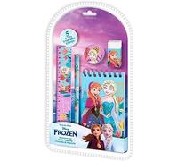 5 pezzi Set di cancelleria con tema Frozen per ragazze | Set di quaderno e penna per ragazze | Regalo per feste a tema Frozen per bambini che vanno a scuola dai 3 anni in su