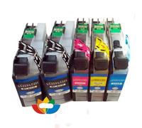 5 pezzi Set di cartucce di inchiostro LC223 LC221 XL Include giallo ciano nero nero per le stampanti DCP e MFC