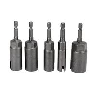 5 pezzi, set di chiavi a dado a farfalla con gambo esagonale da 1/4 di pollice, chiave a bussola per dado a farfalla scanalato per trapano elettrico, dimensioni da 10 a 18 mm per l