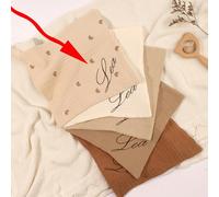 5 pezzi Set di fazzoletti da bambino ricamati personalizzati, colori: rosa, bianco, caffè, Modigliani, beige, viola, morbidi e assorbenti, ideali come asciugamani per il bagnetto o regalo per festa di