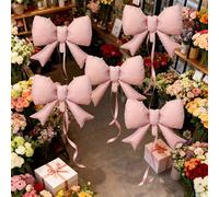 5 pezzi Set di palloncini in foil rosa opaco a forma di fiocco, palloncini a tema San Valentino, adatti per decorazioni di San Valentino, matrimonio, fidanzamento, anniversario, vacanze, decorazioni p