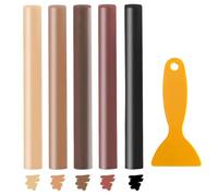 5 pezzi Set di riparazione in laminato, per riparare mobili, riparazione di mobili, pastelli a cera, bastoncini di cera per legno, per riempire, riparare graffi su mobili, pavimenti laminati (serie