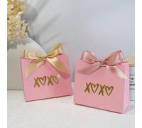 5 pezzi Set di scatole regalo mini adorabili - Modello "BACI" perfetti per caramelle, cioccolatini e piccoli regali - Ideali per San Valentino, compleanni e celebrazioni d'amore - Opzioni di colore ro