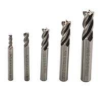 5 Pezzi/set Di Set Di Punte Per Fresa A Candela HSS CNC A 4 Lame In Metallo Duro