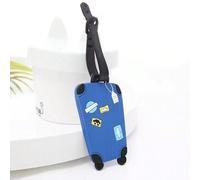 5 pezzi/Set Etichette per bagagli in silicone stampate, Etichette di identità da viaggio carine con spazio per scrivere, Etichette di identificazione anti-smarrimento per borse da viaggio e viaggi di 