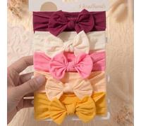 5 pezzi/Set Fasce per capelli con fiocco carino per bambina, accessori per capelli elastici e morbidi per neonati, versatili per l'uso quotidiano in tutte le stagioni, senza cartoncino Tagli UnicaColo