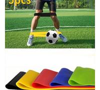 5 pezzi/Set Fasce professionali per l'allenamento del calcio con anelli di tensione per le gambe, fasce di resistenza ad alta elasticità spessa per l'allenamento della forza, design impilabile, regalo
