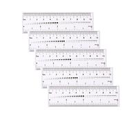 5 pezzi/set flessibile per nail art righello trasparente per misurazione unghie righello manicure righello portatile strumenti di misurazione 5 pezzi righelli trasparenti per nail art righello per