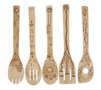 5 pezzi/set kit pala spatola cucchiaio intaglio utensili in bambù pentole forniture