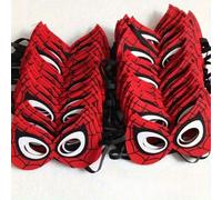 5 pezzi/set Maschera costume da festa di Spider-Man Marvel, con design in rete rosso e nero, per recitazione, performance sul palco e decorazioni per feste a tema, design classico di maschera, regalo