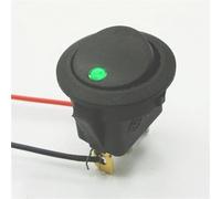 5 pezzi/set ON/OFF 12V interruttore a bilanciere rotondo con luce LED impermeabile e luminescenza Pulsante Di Avvio Pulsante Momentaneo (Green 5pcs)