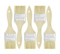 5 Pezzi Set pennelli pittura,2 Pollici Pennelli per Vernice con Setole Sintetiche Chiare,pennelli pittura olio in Nylon,Pennelli Vernice con Maniglia in Legno Naturale