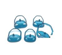 5 Pezzi/set Strumento For Lo Styling Della Barba Trasparente E Modello Di Rasatura For Uomo Modellatore For Lo Styling Dei Baffi(Blue)