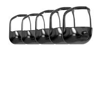 5 Pezzi/set Strumento For Modellare La Barba In Bianco E Nero - Modello For Lo Styling E Guida For La Cura Del Pizzetto E Della Barba Completa(Black)