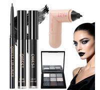 5 Pezzi Set Trucco Gotico, Nero Eyeliner Stamp, Opaco Rossetto Liquido