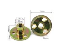 5 pezzi/set utile dado di bloccaggio a tre fori in metallo dado di fissaggio M6 M8 M10 dadi di bloccaggio tondi piatti a T dadi for mobili vite(M10x37x2.5)