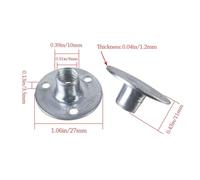 5 pezzi/set utile dado di bloccaggio a tre fori in metallo dado di fissaggio M6 M8 M10 dadi di bloccaggio tondi piatti a T dadi for mobili vite(M8x27x1.2)