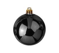 5 pezzi - Sfera Decorativa Nera in Plastica Ø 10 cm - Set da 4 EUROPALMS, Ideal