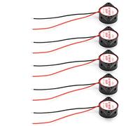 5 Pezzi SFM-27I Mini Beep Continuo Allarme Cicalino Piezo Attivo Connettore Cablato Beeper Alto Decibel Beep 95dB DC3-24V (Nero)