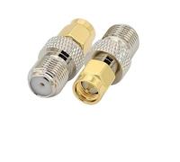 5 pezzi SMA a F TV femmina maschio connettore dritto RPSMA a adattatore a spina rapida coassiale placcato oro(Type 1,20PCS)