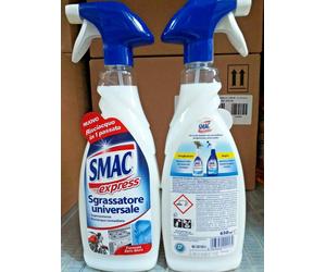 5 pezzi Smac Express Spray Sgrassatore Universale Super potente Zero Aloni 650ml