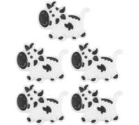 5 Pezzi Smorzatore di Vibrazioni in Silicone, Mucca | Controllo Migliorato e Comfort per Braccio, Accessorio Leggero da Portare in Borsa, per Corde e Racchetta