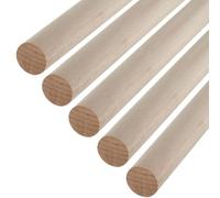 5 pezzi SOTECH bastoni rotondi di faggio lisci Ø30 x 500 mm bastoni rotondi di legno per l'artigianato o come appendiabiti