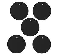 5 Pezzi Sottopentola in Silicone, 180 x 7 mm Presine Multiuso Resistenti al Calore Tappetino per Pentole Calde Sottobicchieri Rotondi Tappetini Caldi in Silicone (Nero)