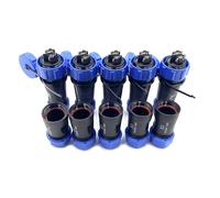 5 Pezzi SP21 2 poli Aeronautica Connettore, IP68 Impermeabile 2Pin Nessuna Saldatura Richiesta Connettore Elettrico Maschio Spina e Femmina Presa Adattatore 500V 30A 12AWG Cavo (Cablaggio a Vite)