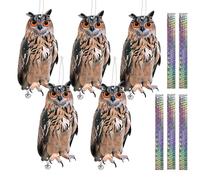 5 Pezzi Spaventa Piccioni, Dissuasore Per Piccioni, Dissuasori Per Uccelli, Repellente Piccioni, Cartone Gufo Scaccia Piccioni, Anti Piccioni Balcone, Dissuasore Per Piccioni, Allontana Piccioni