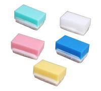 5 Pezzi Spazzola Massaggio Tattile per Spugne per Lavaggio e Massaggio Infantile Assortiti Bianco Rosa Accessori Utili per Sviluppo Precoce