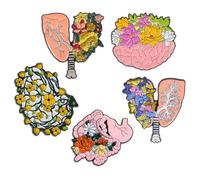 5 Pezzi Spilla Cervello in Lega, Decorativa Anatomica per Vestiti | Tema Creativo Anatomia, Fissaggio su Cappello, Scelta Regalo, Design Elementi Correlati