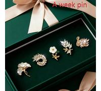 5 pezzi Spilla delicata con fiore di strass scintillante, adatta per essere indossata dal lunedì al venerdì, accessorio per abbigliamento (esclusa confezione regalo) Natale Tagli UnicaPianteLega di zi