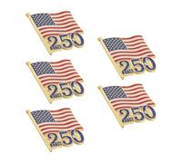 5 Pezzi Spilla Patriottica da Bavero Bandiera Americana 1776-2026 | Cappello e Giacca, Chiusura Affidabile, Uso Quotidiano Confortevole, Feste, Quattro Luglio, Veterans Day