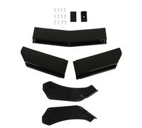 5 pezzi splitter spoiler paraurti anteriore da 110 a 140 cm kit corpo labbro per la modifica dell'auto con costruzione ABS per e altro ancora (Nero lucido)