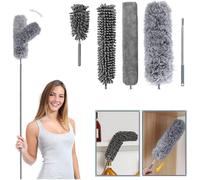 5 Pezzi Spolverino per Polvere Allungabile Ragnatele Pulizia Con Asta Telescopic