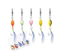 5 Pezzi,Spoons Trota Spoon Set,Cucchiai Da Pesca Trota Cucchiai,Artificiali Cucchiaini Pesca Accessori,Per Persico, Luccio Spoon Kit Con Scatola