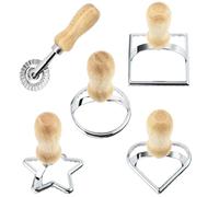 5 Pezzi stampo per pasta con manico，Set di Stampi per Ravioli，Per ravioli,Pasta e Biscotti,ecc.